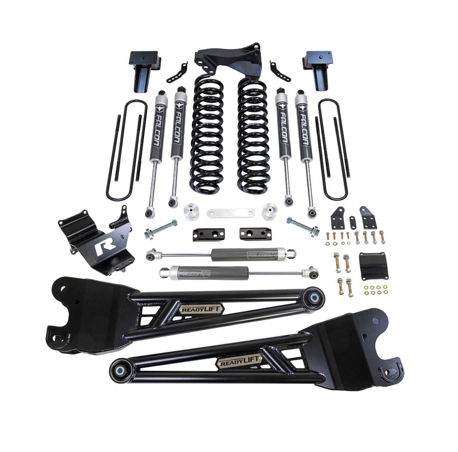ReadyLift - 4" COIL SPRING LIFT KIT WITH FALCON 2.1 SHOCKS AND RADIUS ARMS - 2023-2026 FORD SUPER DUTY F250/F350 4WD