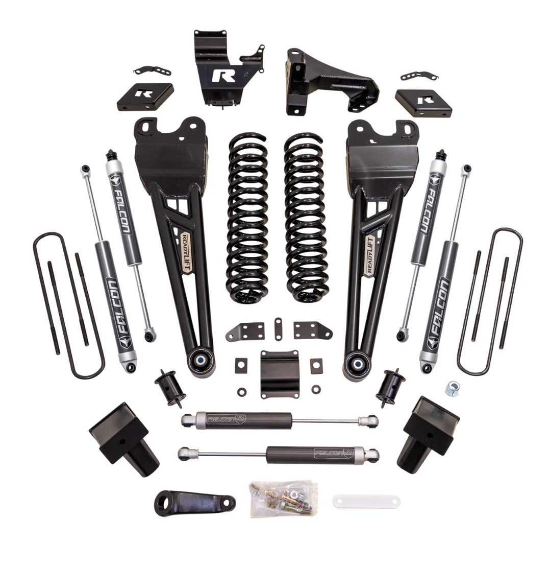 ReadyLift - 6" COIL SPRING LIFT KIT WITH FALCON MAX2.1 SHOCKS AND RADIUS ARMS - 2023-2026 FORD SUPER DUTY F250/F350 4WD