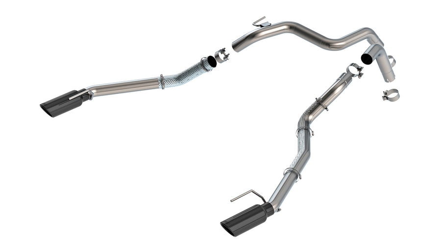 Borla Tail Pipe Kit with Black Chrome Tips - 2024-2026 Ford Ranger Raptor