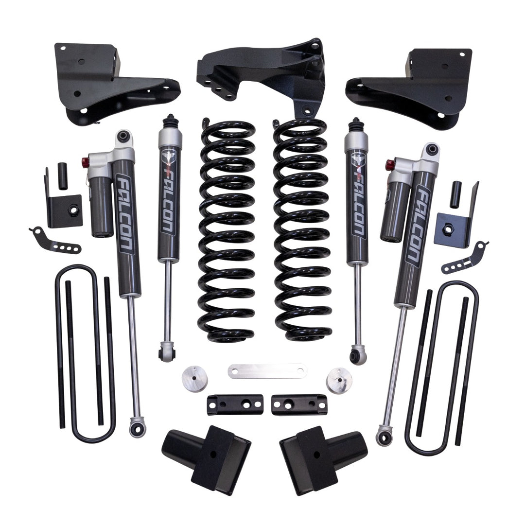 ReadyLift - 4" COIL SPRING SUSPENSION SYSTEM WITH FALCON 2.1 SHOCKS - FORD SUPER DUTY DIESEL 4WD 2023-2026 F-350 And F-250