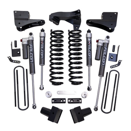 ReadyLift - 4" COIL SPRING SUSPENSION SYSTEM WITH FALCON 2.1 SHOCKS - FORD SUPER DUTY DIESEL 4WD 2023-2026 F-350 And F-250