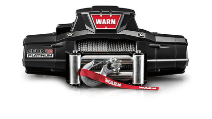 WARN ZEON Platinum 12 12,000 lb truck, Jeep, and SUV winch with 80 ft steel rope and roller fairlead