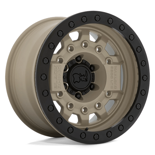 Black Rhino Hard Alloys | AVENGER BEADLOCK | Desert Sand W/ Black Hardware | 17X8.5 | 6X139.7 | -30mm/3.57" | 1785AVG-06140D12