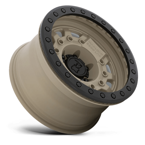 Black Rhino Hard Alloys | AVENGER BEADLOCK | Desert Sand W/ Black Hardware | 17X8.5 | 6X139.7 | -30mm/3.57" | 1785AVG-06140D12