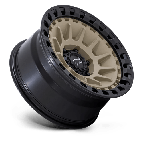 Black Rhino Hard Alloys | BARRAGE | Desert Sand On Matte Black | 17X8.5 | 6X139.7 | -10mm/4.36" | BR009TM17856810N