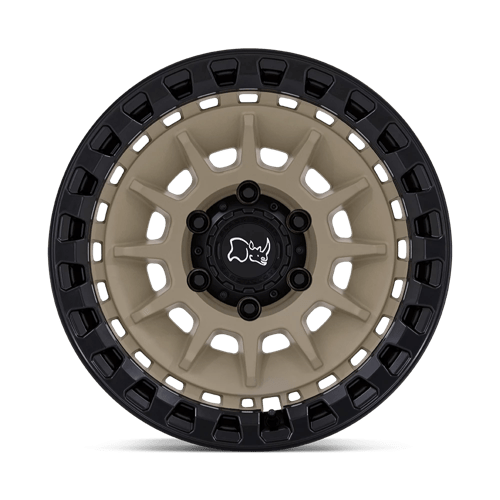 Black Rhino Hard Alloys | BARRAGE | Desert Sand On Matte Black | 17X8.5 | 6X139.7 | -10mm/4.36" | BR009TM17856810N