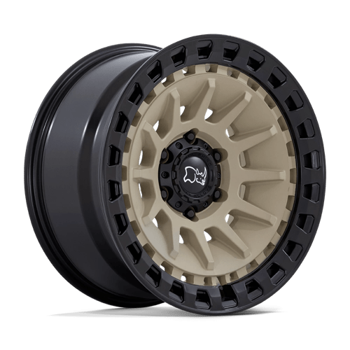 Black Rhino Hard Alloys | BARRAGE | Desert Sand On Matte Black | 18X9 | 6X139.7 | 0mm/5" | BR009TM18906800