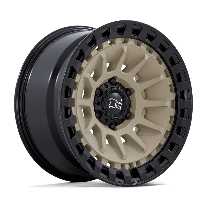 Black Rhino Hard Alloys | BARRAGE | Desert Sand On Matte Black | 18X9 | 6X139.7 | 0mm/5" | BR009TM18906800