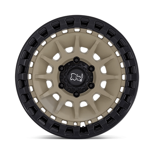 Black Rhino Hard Alloys | BARRAGE | Desert Sand On Matte Black | 18X9 | 6X135 | 0mm/5" | BR009TM18906300