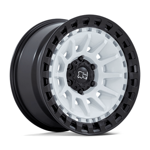 Black Rhino Hard Alloys | BARRAGE | Gloss White On Matte Black | 18X9 | 6X139.7 | 0mm/5" | BR009WM18906800
