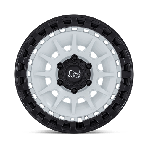 Black Rhino Hard Alloys | BARRAGE | Gloss White On Matte Black | 18X9 | 6X139.7 | 0mm/5" | BR009WM18906800