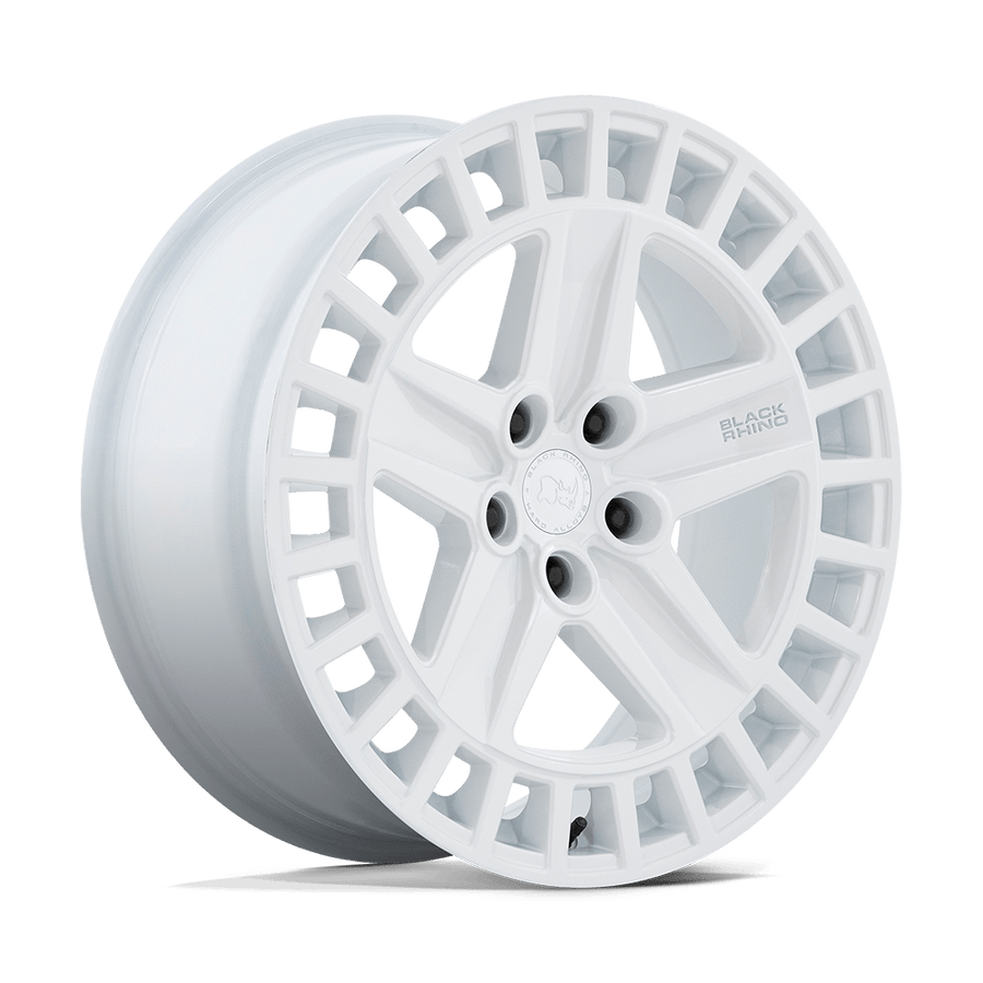 Black Rhino Hard Alloys | ALSTON | Gloss White | 20X8.5 | 5X114.3 | 25mm/5.73" | BR005WX20851225