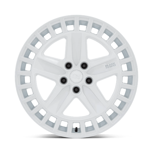Black Rhino Hard Alloys | ALSTON | Gloss White | 20X8.5 | 5X114.3 | 25mm/5.73" | BR005WX20851225
