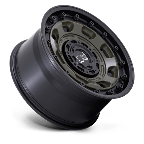 Black Rhino Hard Alloys | ATLAS | Olive Drab Green With Black Lip | 18X9 | 6X135/6X139.7 | 0mm/5" | BR007EB18906700