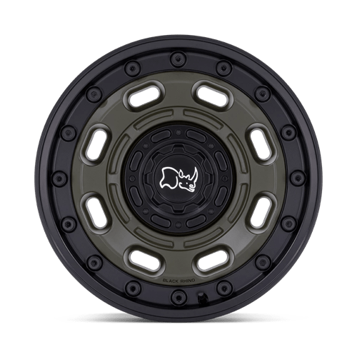 Black Rhino Hard Alloys | ATLAS | Olive Drab Green With Black Lip | 20X10 | 6X135/6X139.7 | -18mm/4.79" | BR007EB20106718N