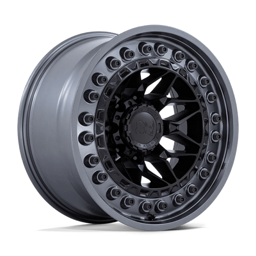 Black Rhino Hard Alloys | ALPHA | Matte Black With Gunmetal Lip | 17X9 | 6X139.7 | -12mm/4.53" | BR008MA17906812N