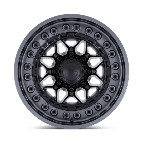 Black Rhino Hard Alloys | ALPHA | Matte Black With Gunmetal Lip | 20X10 | 6X135 | -18mm/4.79" | BR008MA20106318N
