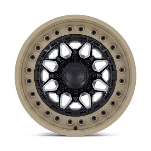 Black Rhino Hard Alloys | ALPHA | Matte Black With Sand Lip | 17X9 | 6X139.7 | 0mm/5" | BR008MD17906800