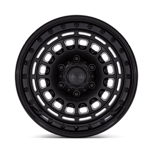 Black Rhino Hard Alloys | BR014 SAHARA | Matte Black W/ Gloss Black Lip | 17X9 | 6X139.7 | -12mm/4.53" | BR014MB17906812N