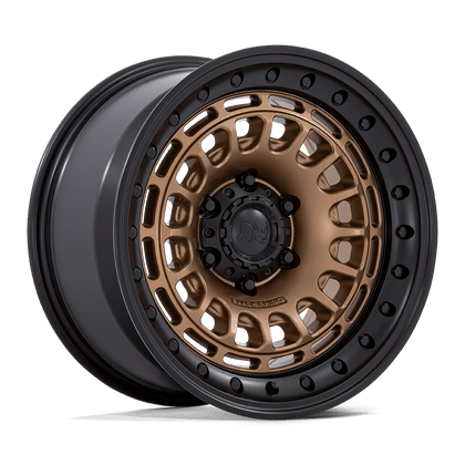 Black Rhino Hard Alloys | BR014 SAHARA | Matte Bronze W/ Gloss Black Lip | 17X9 | 6X139.7 | -12mm/4.53" | BR014ZB17906812N