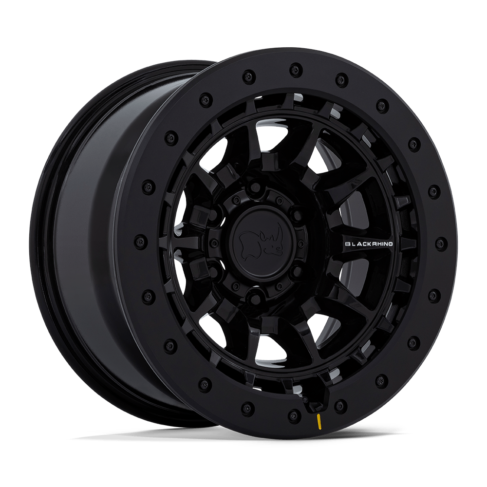 Black Rhino Hard Alloys | BR016 TUSK | Gloss Black | 17X8.5 | 6X139.7 | -10mm/4.36" | BR016BX17856810N