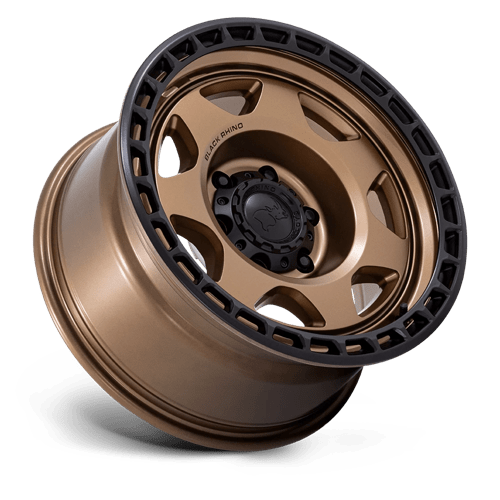 Black Rhino Hard Alloys | BR018 VOYAGER | Matte Bronze W/ Matte Black Lip | 17X8.5 | 6X139.7 | -10mm/4.36" | BR018ZB17856810N