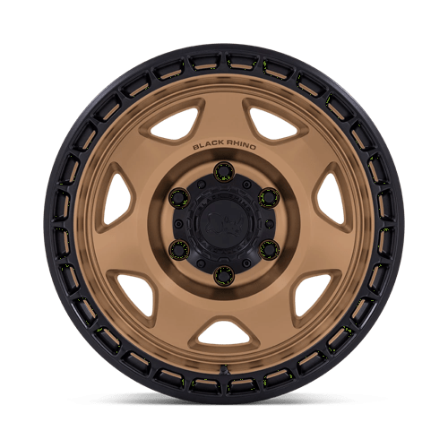 Black Rhino Hard Alloys | BR018 VOYAGER | Matte Bronze W/ Matte Black Lip | 17X8.5 | 6X139.7 | -10mm/4.36" | BR018ZB17856810N
