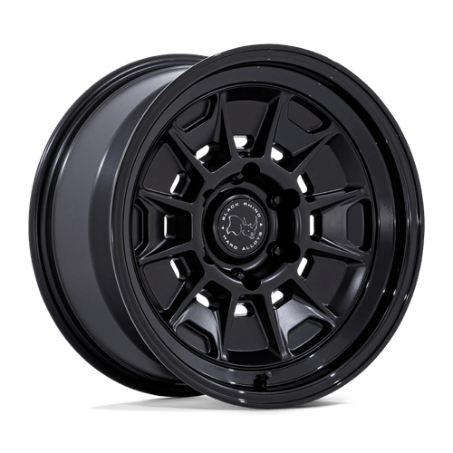 Black Rhino Hard Alloys | BR021 MONDO | Matte Black W/ Gloss Black Lip | 17X8.5 | 6X139.7 | 20mm/5.54" | BR021MB17856820