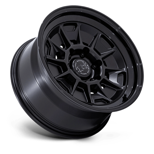 Black Rhino Hard Alloys | BR021 MONDO | Matte Black W/ Gloss Black Lip | 17X9 | 6X139.7 | -38mm/3.5" | BR021MB17906838N