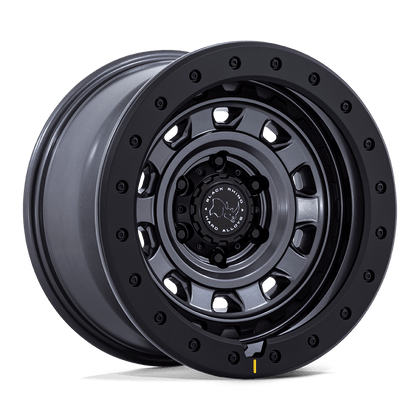 Black Rhino Hard Alloys | BR023 XPLORER | Matte Gunmetal W/ Matte Black Lip | 17X9 | 6X139.7 | -12mm/4.53" | BR023AB17906812N