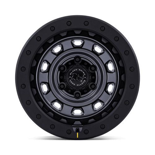 Black Rhino Hard Alloys | BR023 XPLORER | Matte Gunmetal W/ Matte Black Lip | 17X9 | 6X139.7 | -12mm/4.53" | BR023AB17906812N