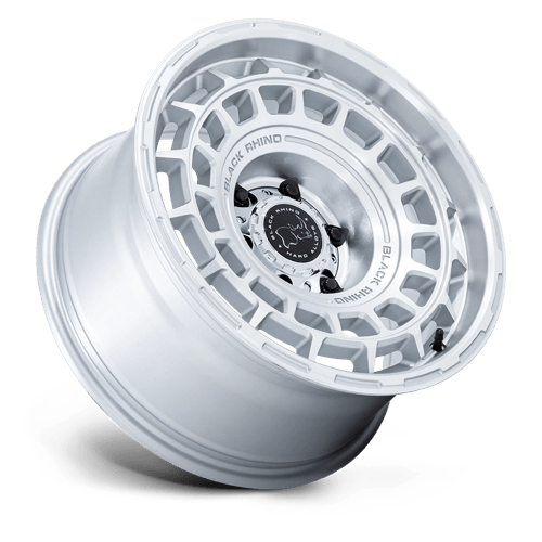 Black Rhino Hard Alloys | BR024 AWOL | Silver W/ Machined Face | 17X8.5 | 5X114.3 | 25mm/5.73" | BR024SD17851225
