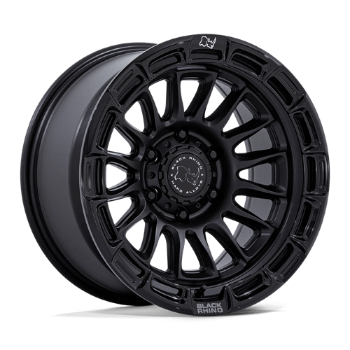 Black Rhino Hard Alloys | BR025 RIVAL | Matte Black W/ Gloss Black Lip | 17X9 | 6X139.7 | -12mm/4.53" | BR025MB17906812N