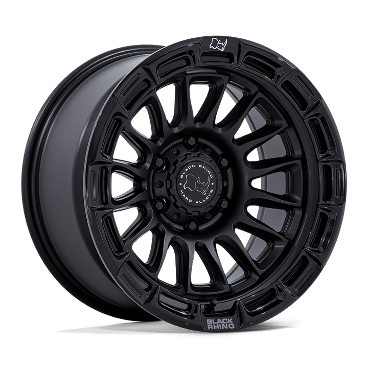 Black Rhino Hard Alloys | BR025 RIVAL | Matte Black W/ Gloss Black Lip | 17X8.5 | 6X135 | 10mm/5.14" | BR025MB17856310