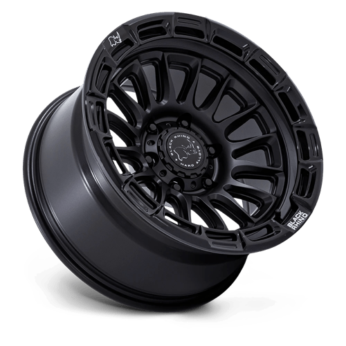 Black Rhino Hard Alloys | BR025 RIVAL | Matte Black W/ Gloss Black Lip | 17X9 | 6X139.7 | -12mm/4.53" | BR025MB17906812N
