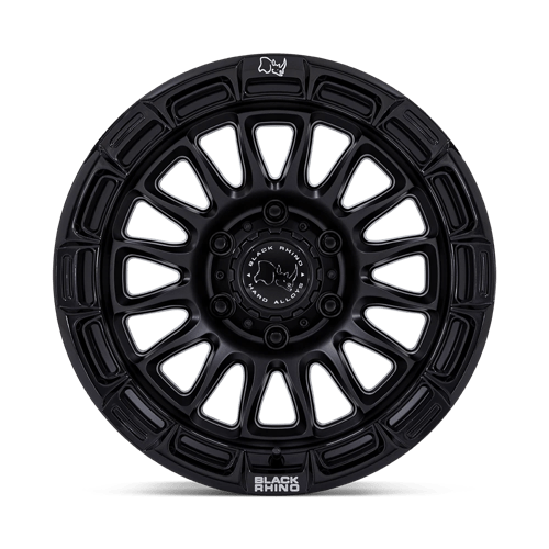 Black Rhino Hard Alloys | BR025 RIVAL | Matte Black W/ Gloss Black Lip | 17X9 | 6X139.7 | -12mm/4.53" | BR025MB17906812N