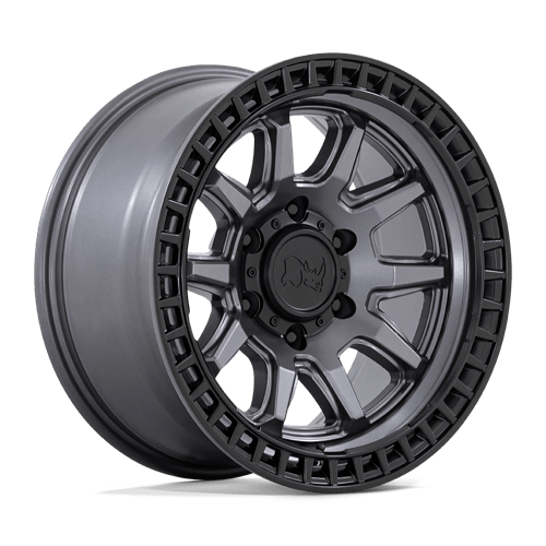 Black Rhino Hard Alloys | CALICO | Matte Gunmetal With Matte Black Lip | 17X8.5 | 6X139.7 | 0mm/4.75" | BR001AB17856800