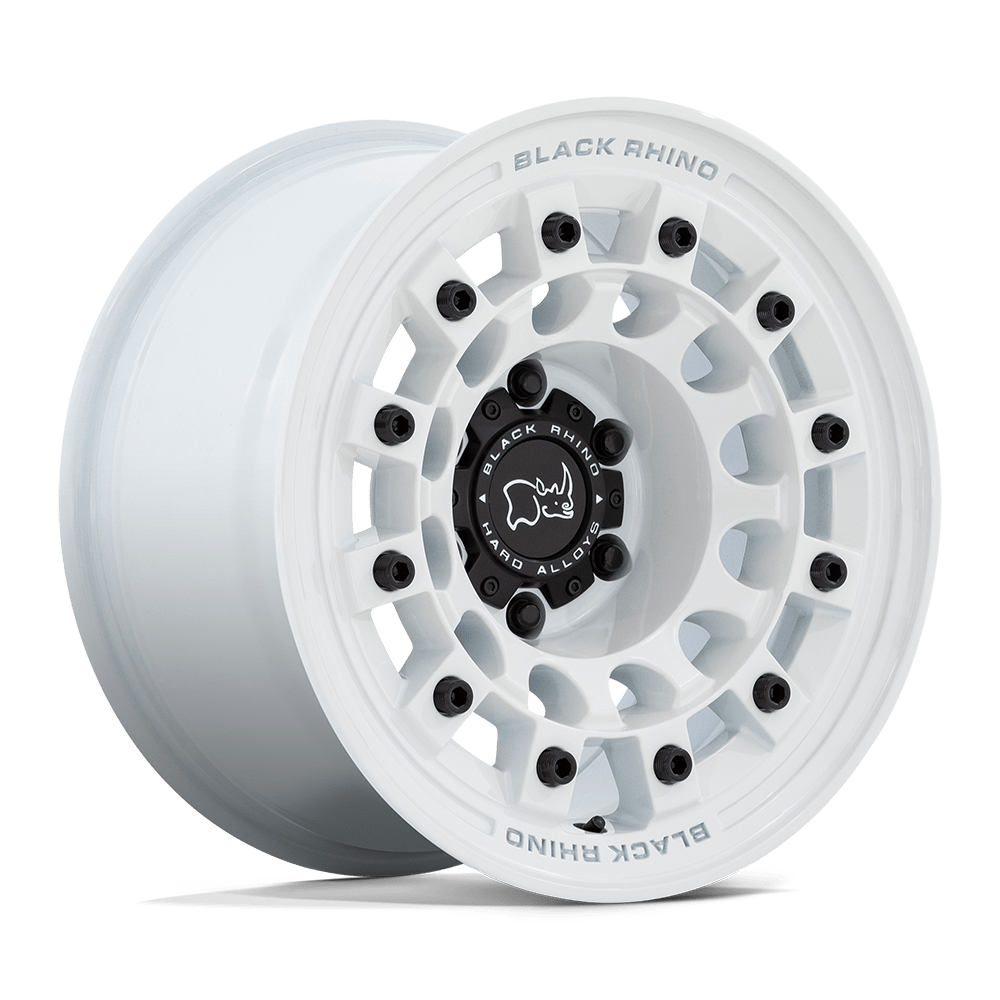 Black Rhino Hard Alloys | FUJI | Gloss White | 17X8 | 5X114.3 | 38mm/6" | BR004WX17801238