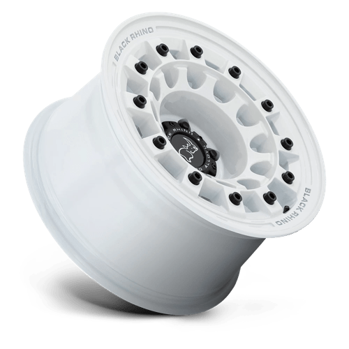 Black Rhino Hard Alloys | FUJI | Gloss White | 17X8 | 5X114.3 | 38mm/6" | BR004WX17801238