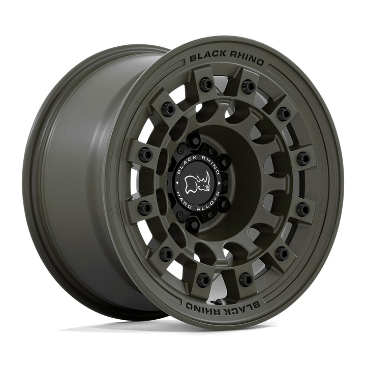 Black Rhino Hard Alloys | FUJI | Olive Drab Green | 17X9 | 6X139.7 | -12mm/4.53" | BR004EX17906812N