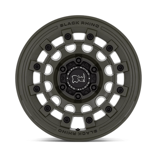 Black Rhino Hard Alloys | FUJI | Olive Drab Green | 17X9 | 6X139.7 | -12mm/4.53" | BR004EX17906812N