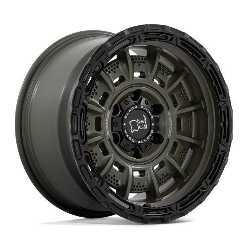 Black Rhino Hard Alloys | LEGION | Olive Drab Green With Black Lip | 20X10 | 6X139.7 | -18mm/4.79" | BR002EB20106818N