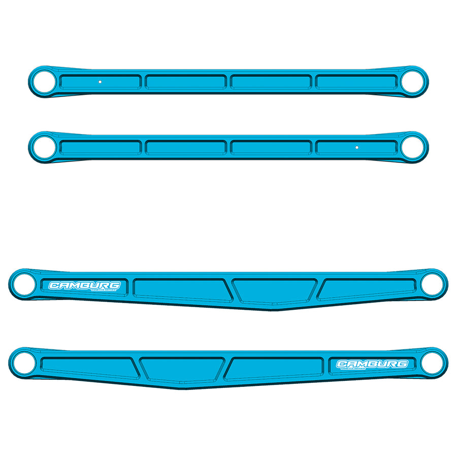 Camburg KINETIK Series Rear Billet Uniball Trailing Arm Kit (Blue) - 2021-2024 Ford F-150 Raptor / Raptor R