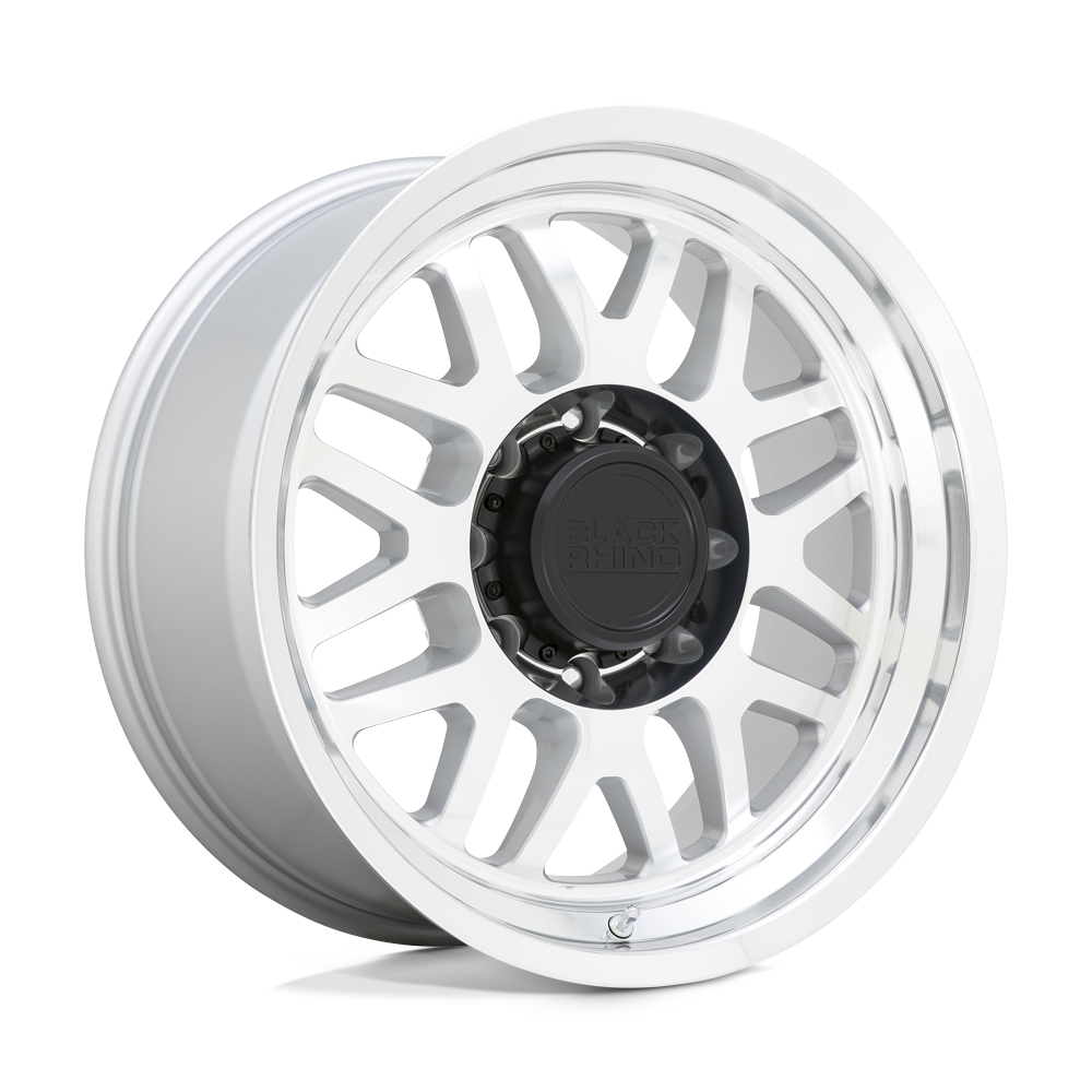 Black Rhino Hard Alloys | DELTA | Gloss Silver With Mirror Face & Lip | 20X9.5 | 8X170 | -18mm/4.54" | 2095DLT-88170S25