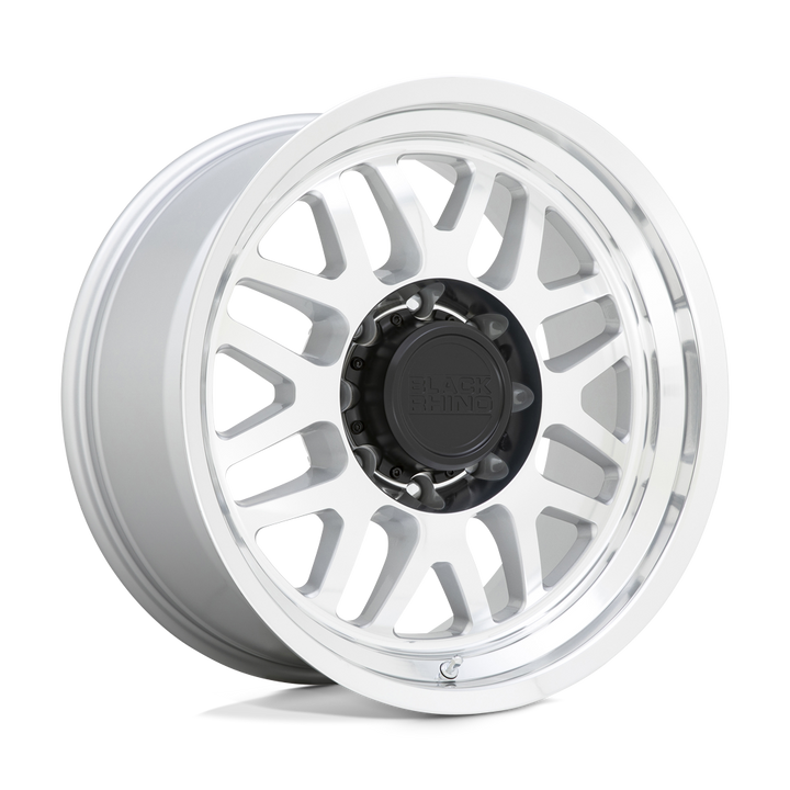 Black Rhino Hard Alloys | DELTA | Gloss Silver With Mirror Face & Lip | 20X9.5 | 8X170 | -18mm/4.54" | 2095DLT-88170S25