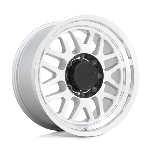 Black Rhino Hard Alloys | DELTA | Gloss Silver With Mirror Face & Lip | 20X9.5 | 8X170 | -18mm/4.54" | 2095DLT-88170S25