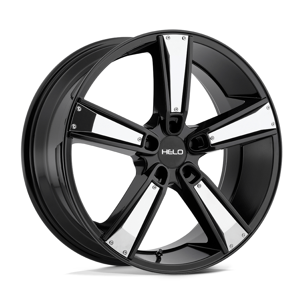 Helo | HE899 | Satin Black With Gloss Black & Chrome Inserts | 17X7 | 5X114.3 | 38mm/5.5" | HE89977012738