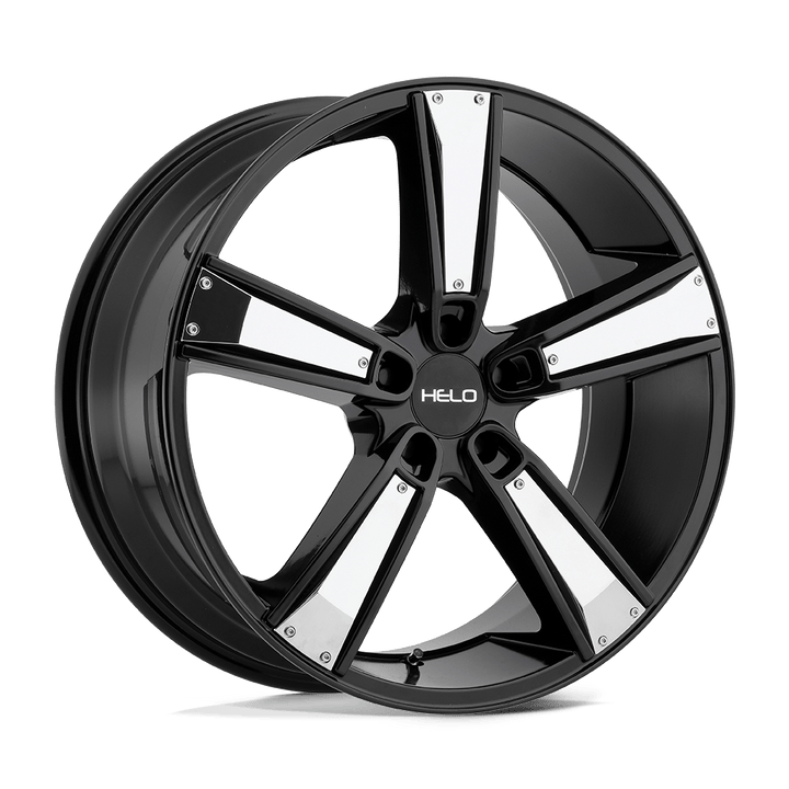 Helo | HE899 | Satin Black With Gloss Black & Chrome Inserts | 17X7 | 5X114.3 | 38mm/5.5" | HE89977012738
