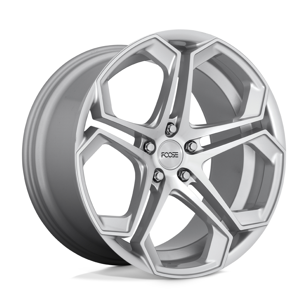 Foose 1PC | F170 IMPALA | Gloss Silver Machined | 20X10.5 | 5X114.3 | 40mm/7.32" | F170200565+40