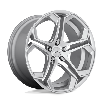 Foose 1PC | F170 IMPALA | Gloss Silver Machined | 20X10.5 | 5X114.3 | 40mm/7.32" | F170200565+40